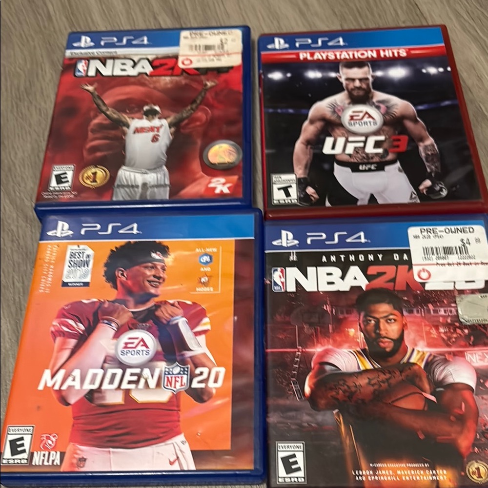 PS4 Game Collection - Black and Blue